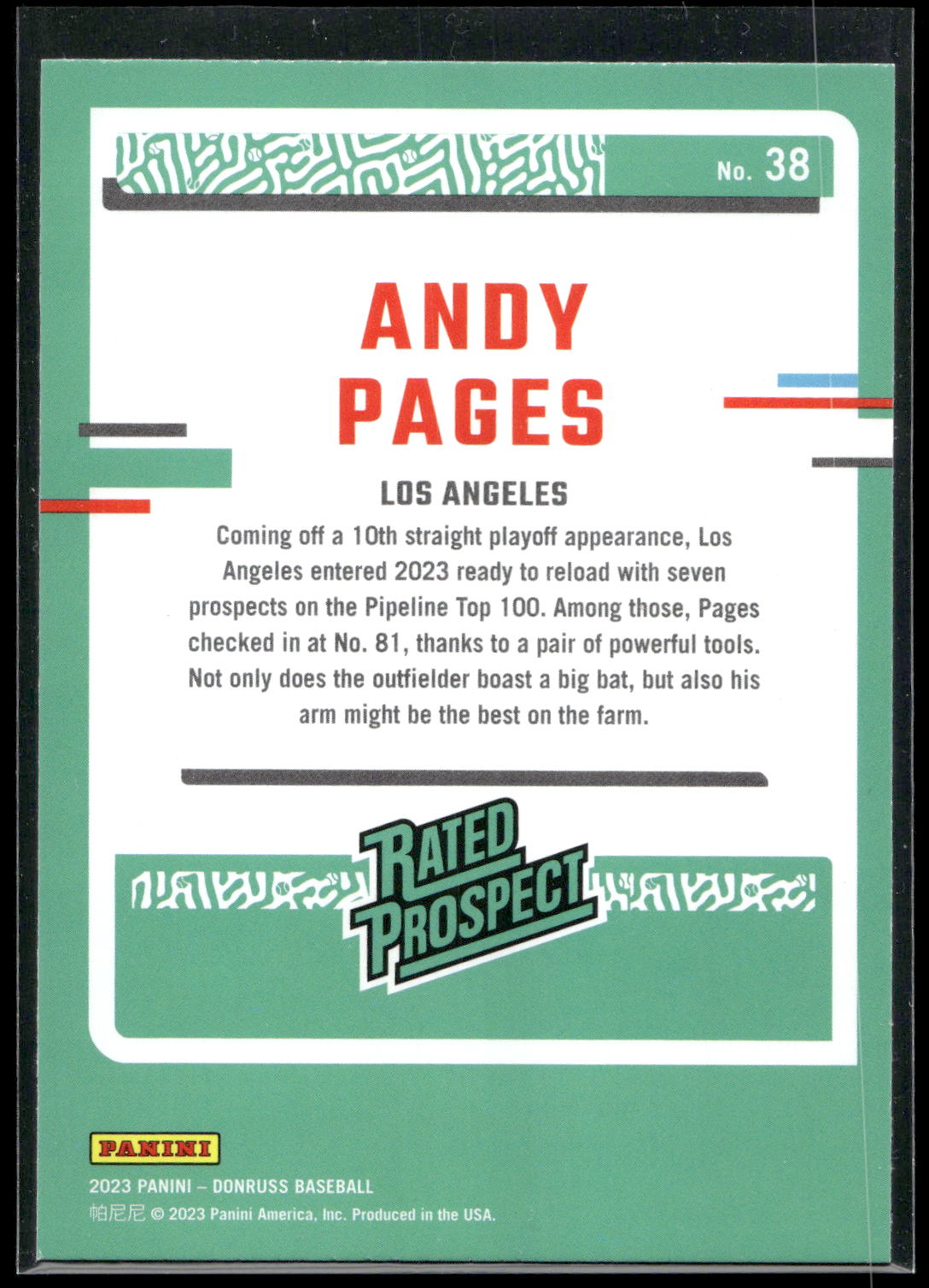 2023 Donruss #38 Andy Pages