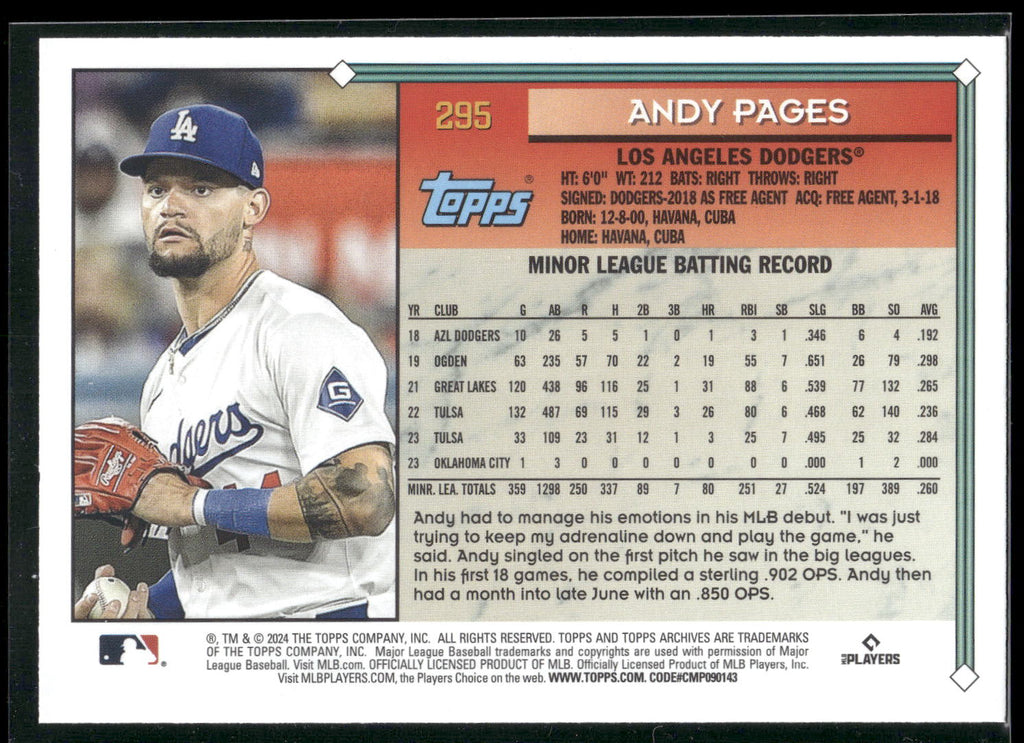 2024 Topps Archives #295 Andy Pages