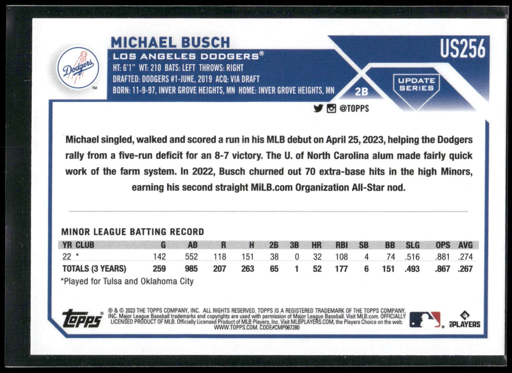 2023 Topps Update #US256 Michael Busch