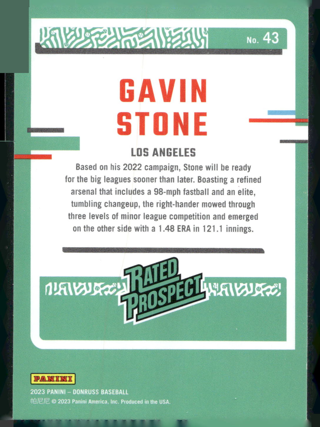 2023 Donruss #43 Gavin Stone