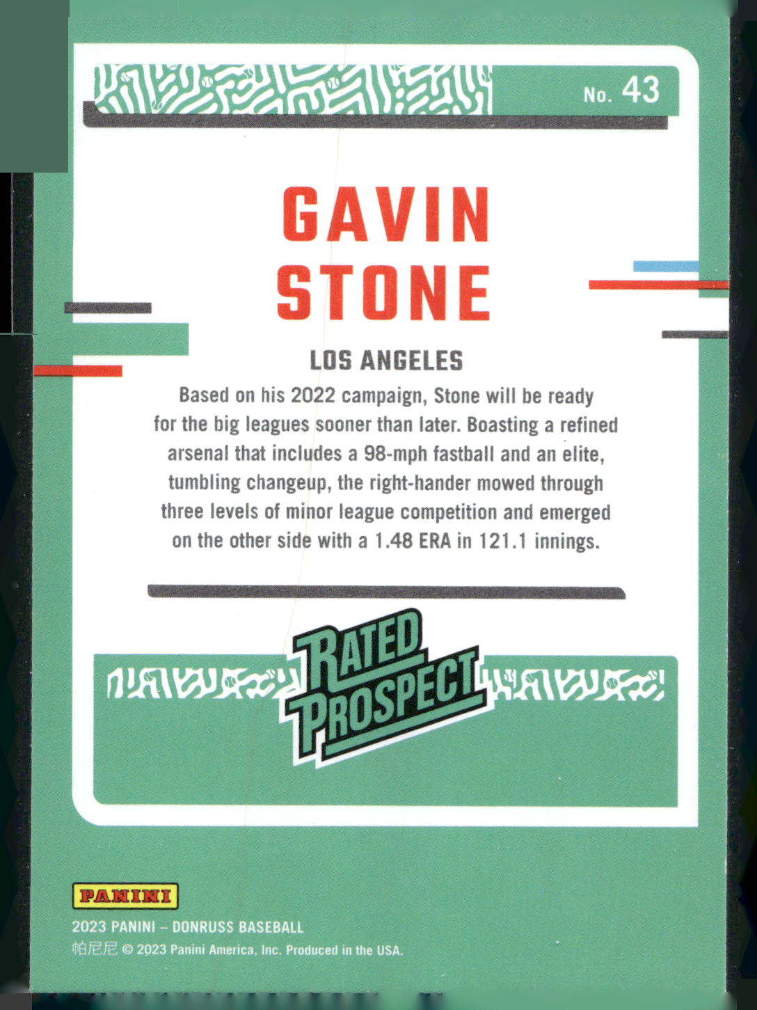 2023 Donruss #43 Gavin Stone