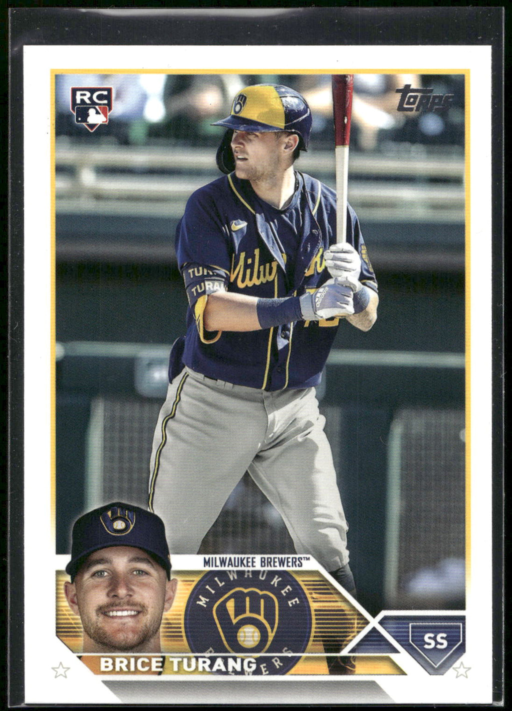 2023 Topps #530 Brice Turang Gold Star