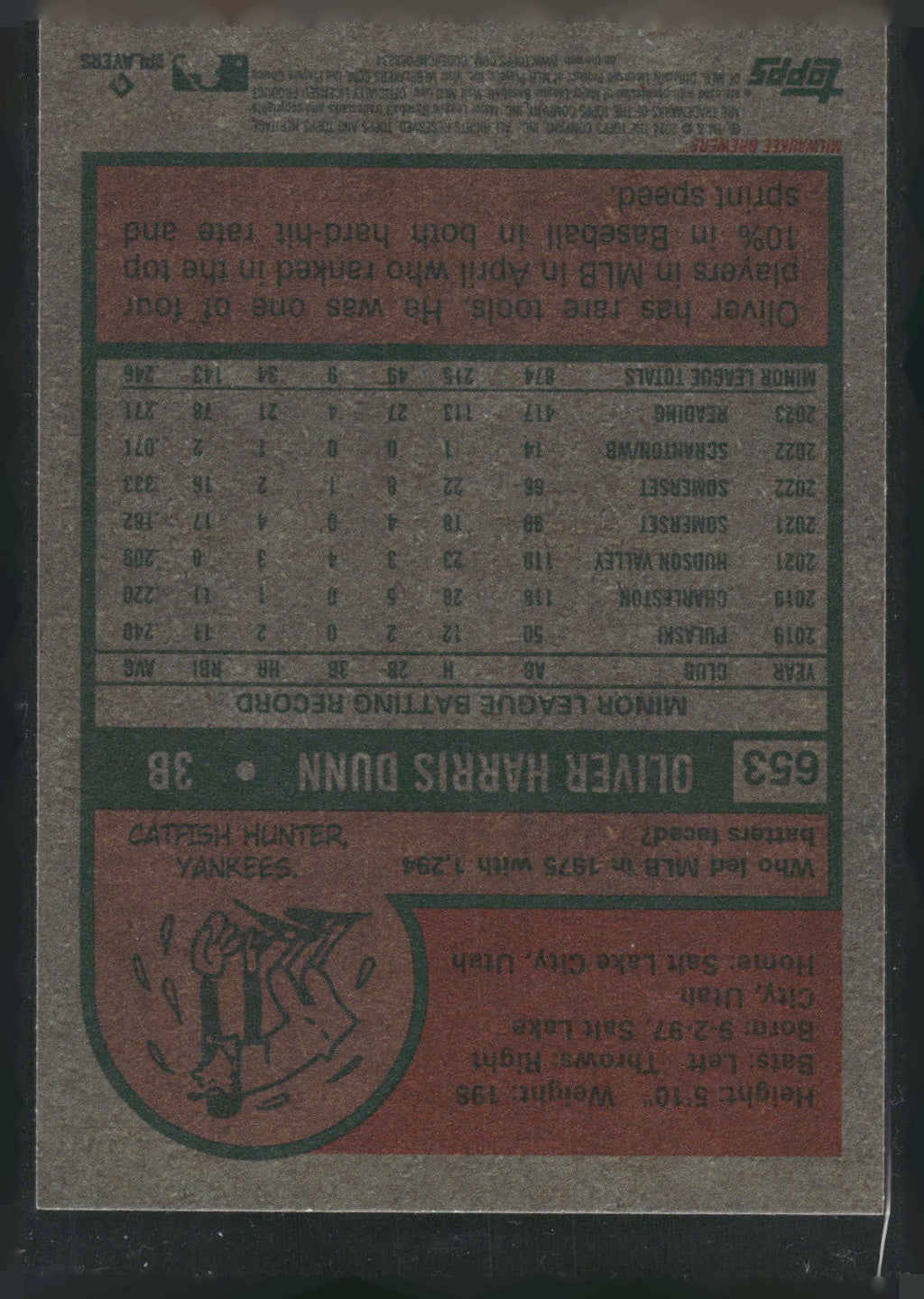 2024 Topps Heritage #653 Oliver Dunn
