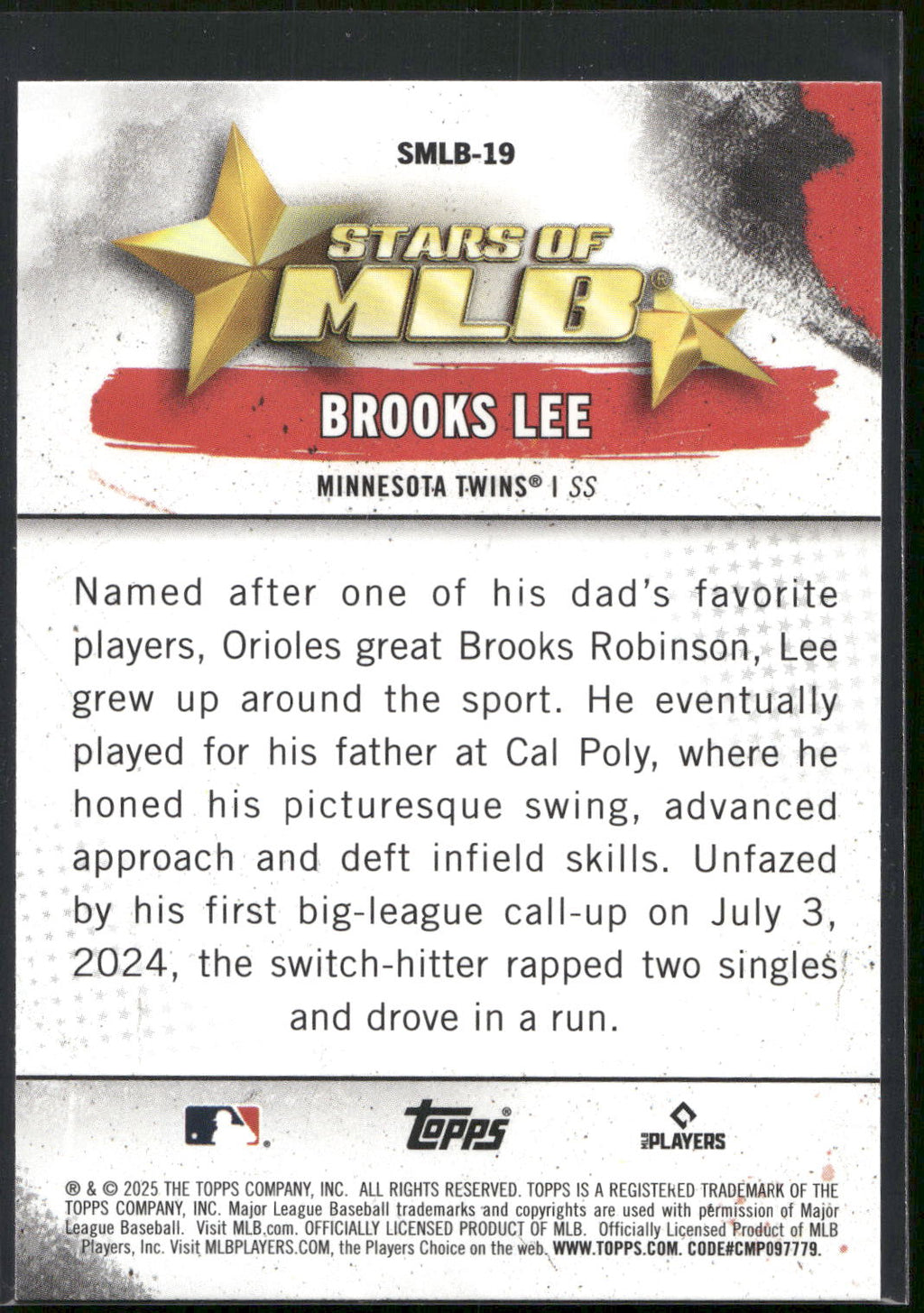 2025 Topps #SMLB-19 Brooks Lee Stars of MLB