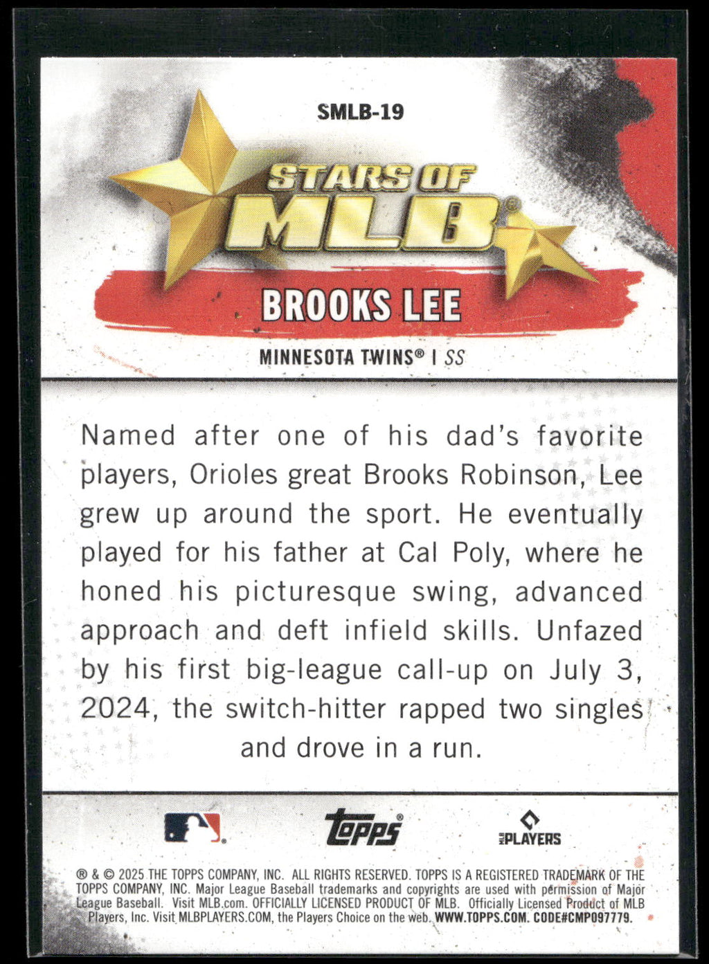 2025 Topps #SMLB-19 Brooks Lee Stars of MLB