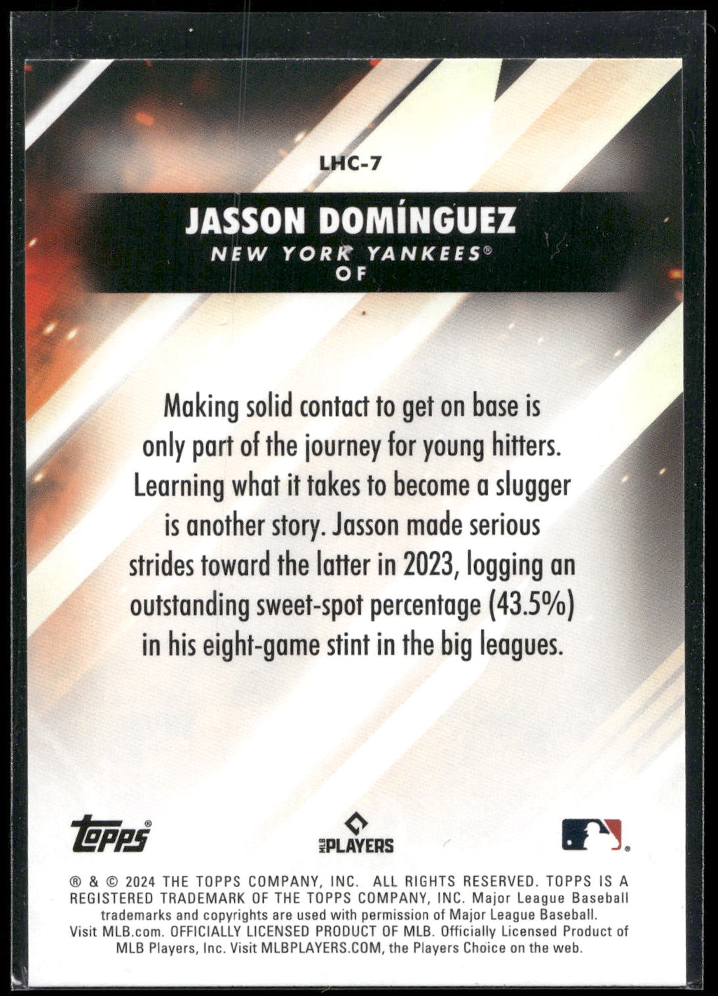 2024 Topps Update #LHC-7 Jasson Domínguez Let Him Cook
