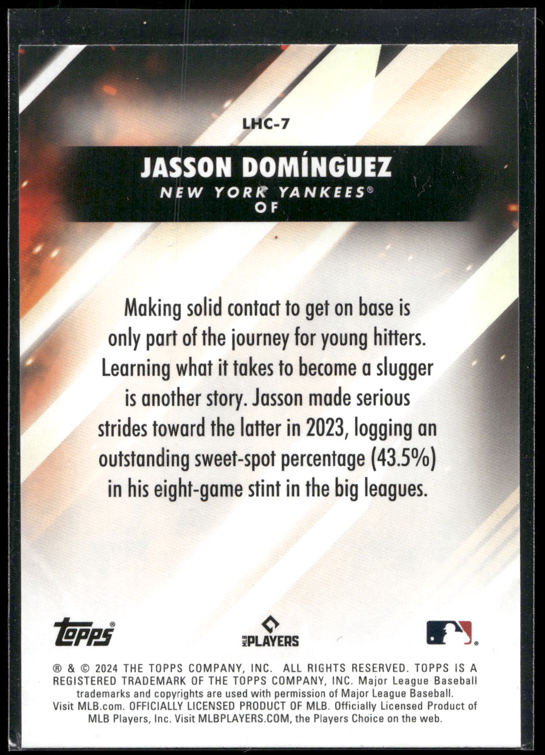 2024 Topps Update #LHC-7 Jasson Domínguez Let Him Cook