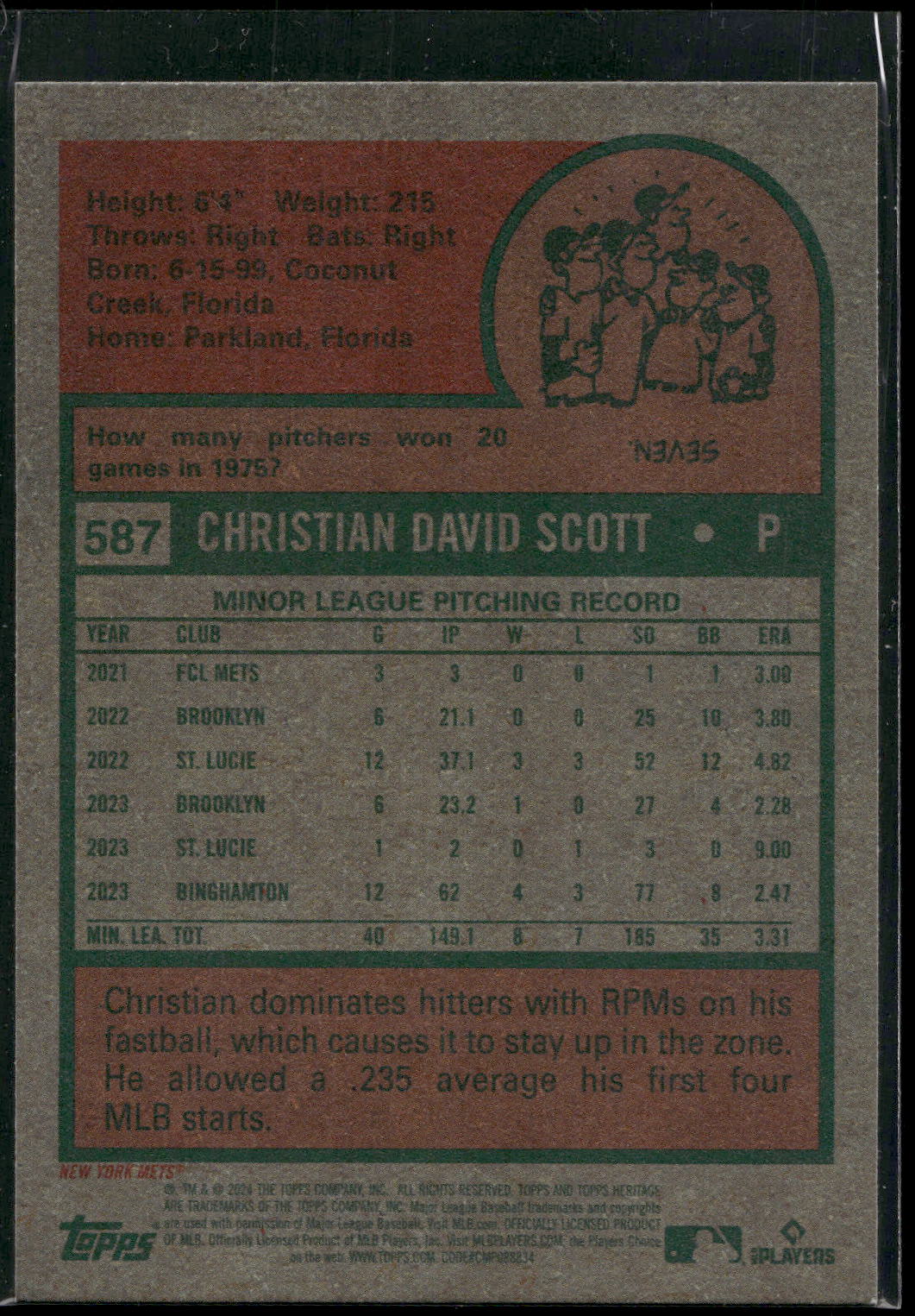 2024 Topps Heritage #587 Christian Scott