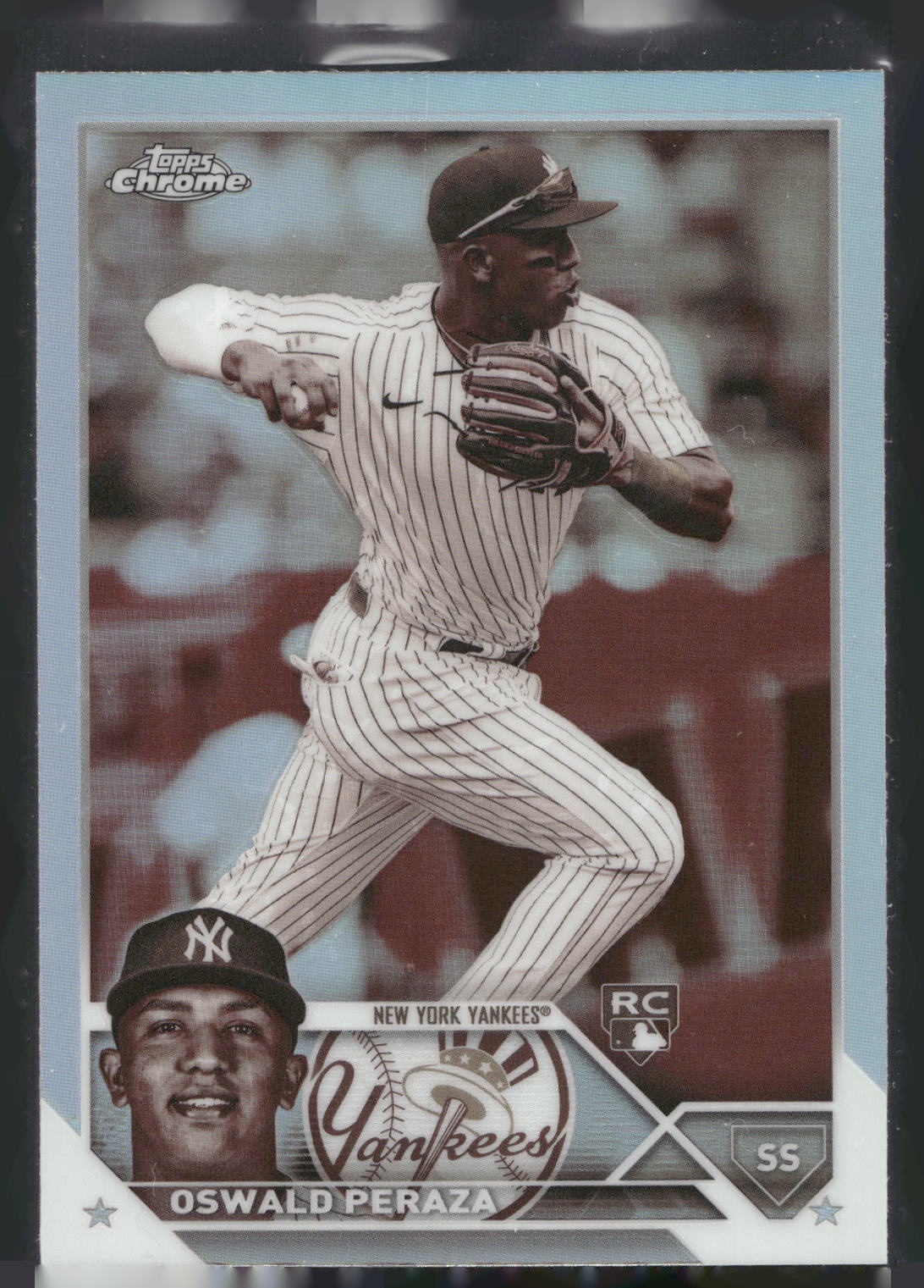 2023 Topps Chrome #132 Oswald Peraza Sepia Refractors