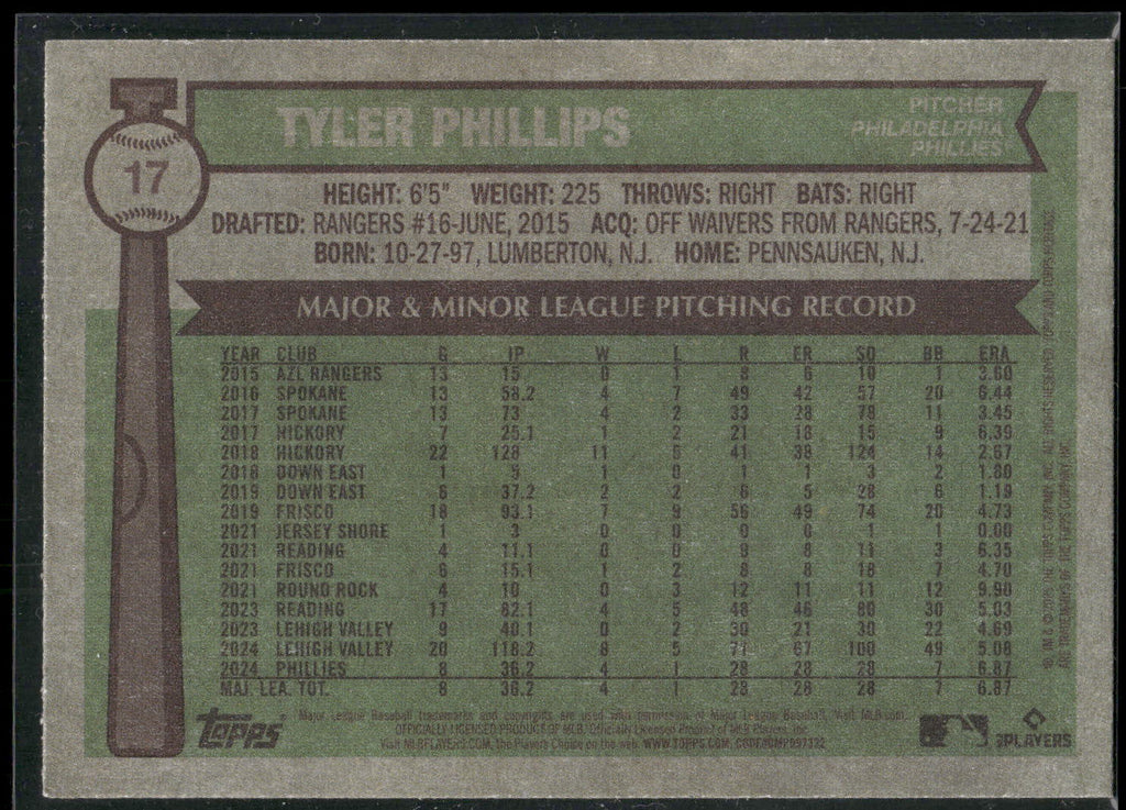 2025 Topps Heritage #17 Tyler Phillips