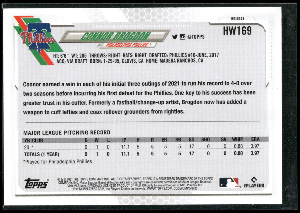 2021 Topps Holiday #HW169 Connor Brogdon