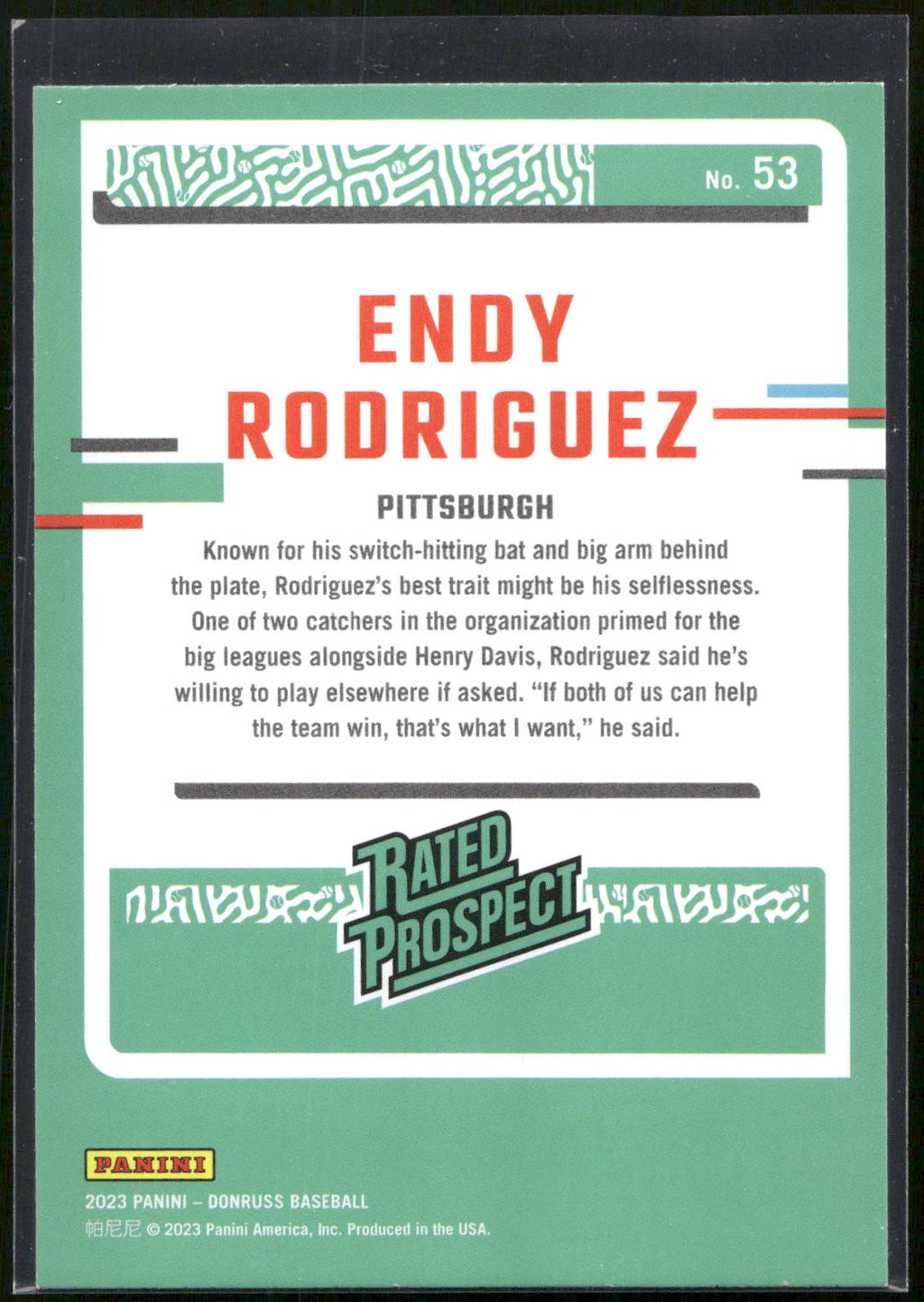 2023 Donruss #53 Endy Rodriguez