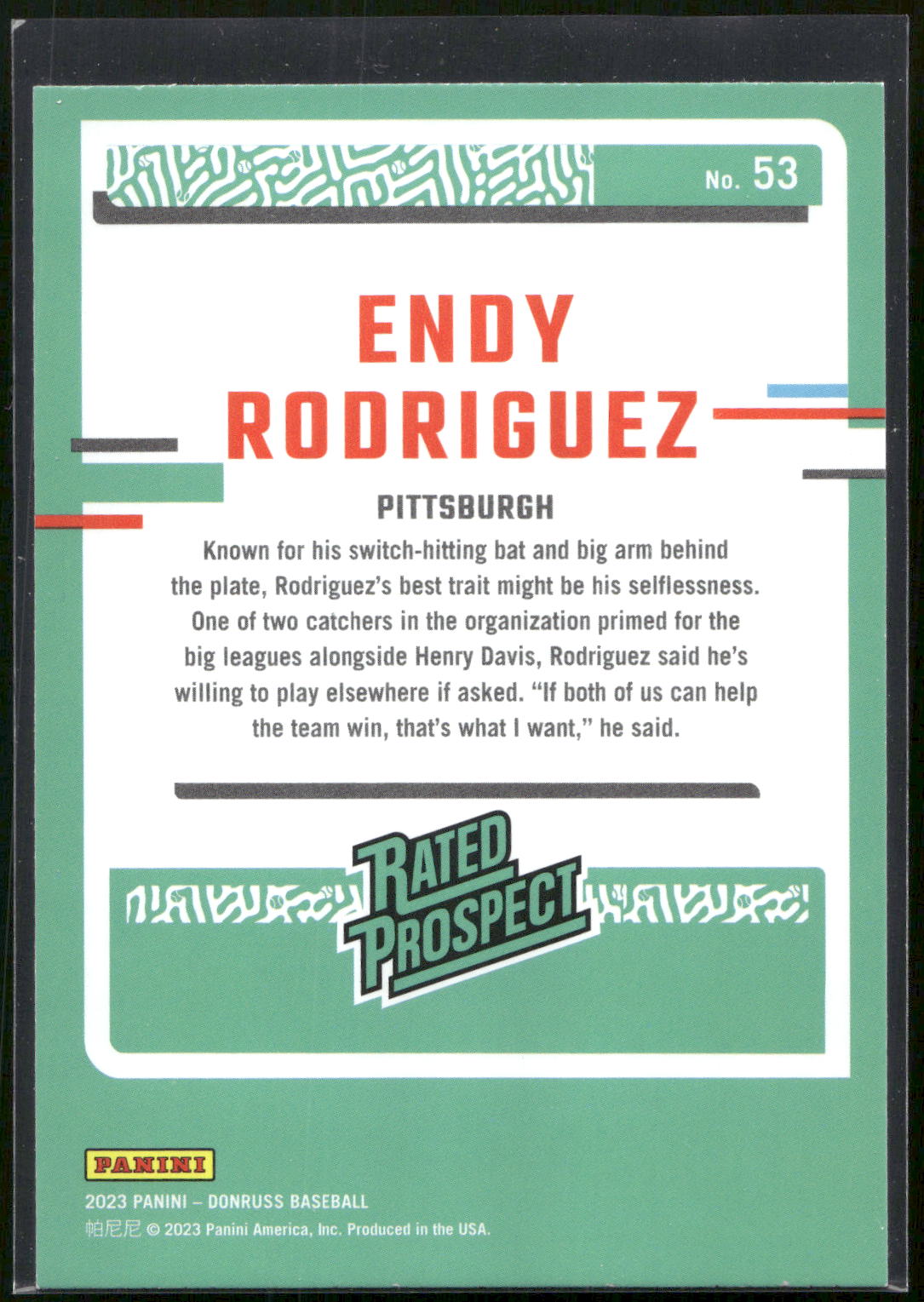 2023 Donruss #53 Endy Rodriguez