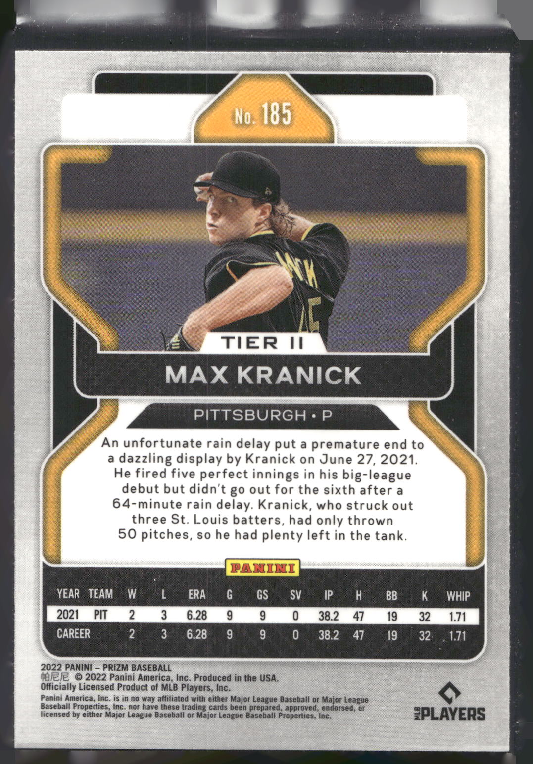 2022 Panini Prizm #185 Max Kranick