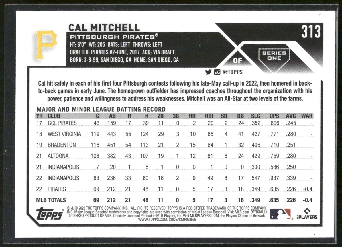 2023 Topps #313 Cal Mitchell