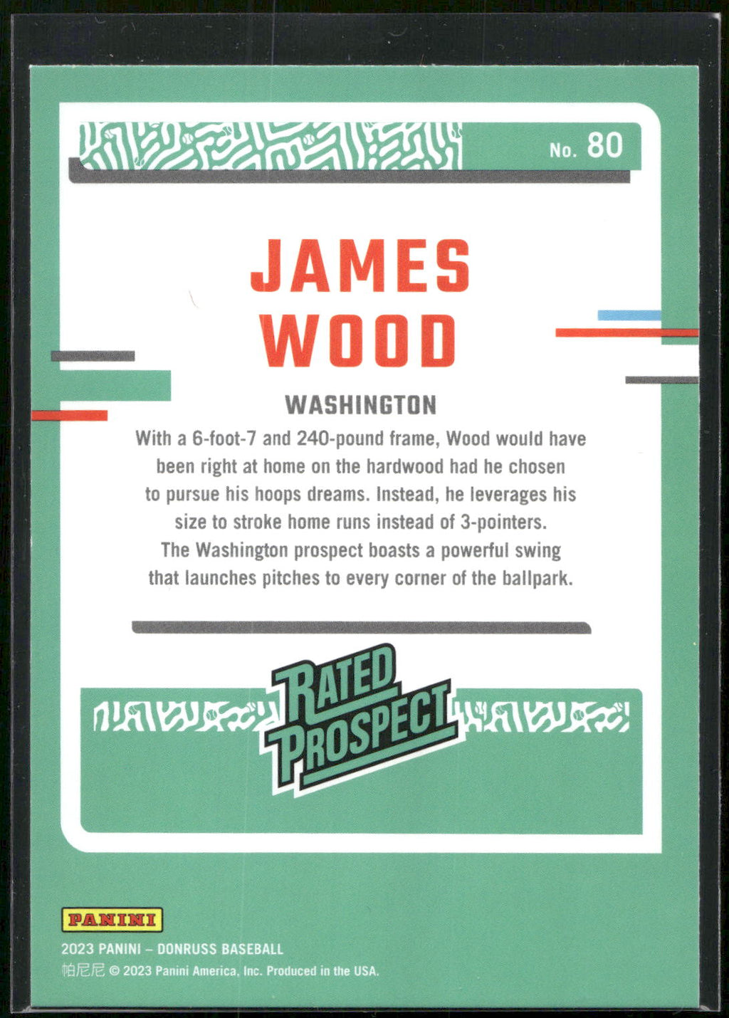 2023 Donruss #80 James Wood