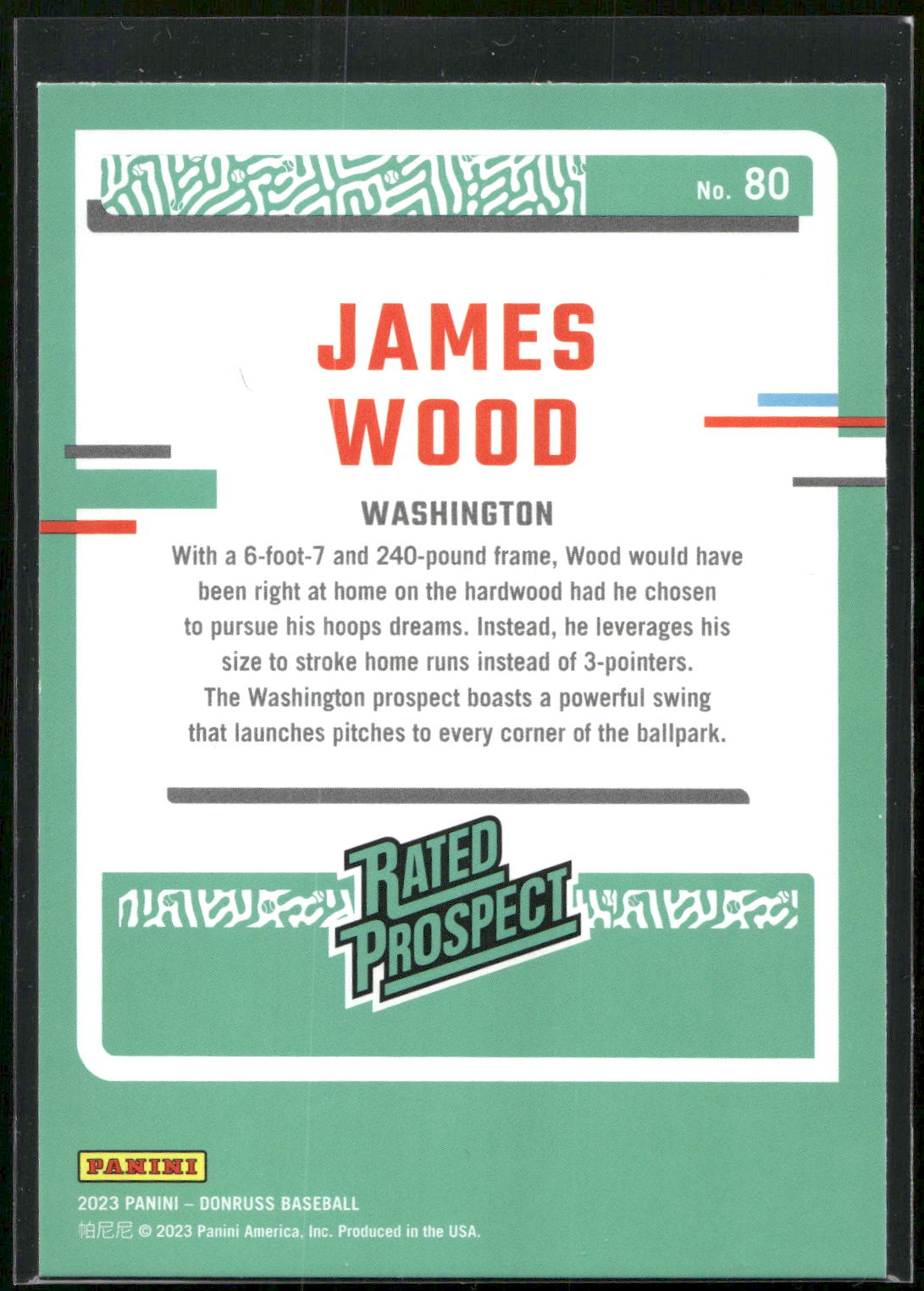 2023 Donruss #80 James Wood