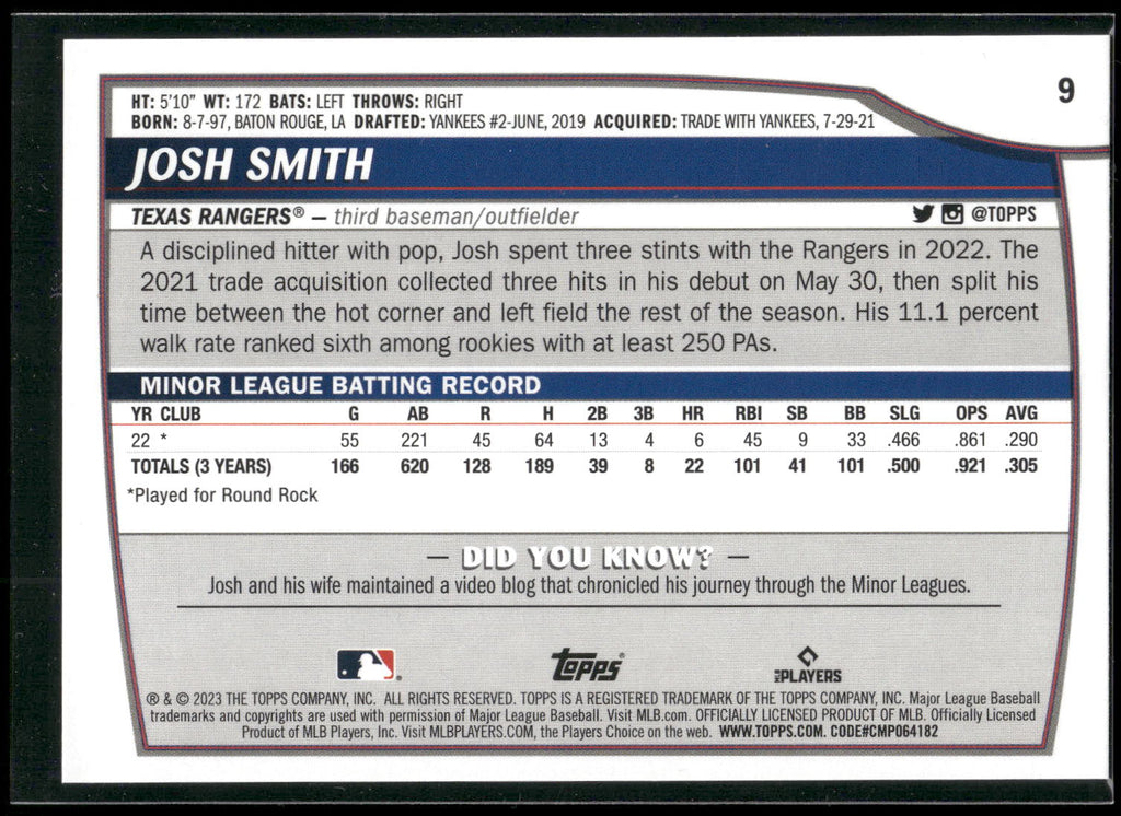 2023 Topps Big League #9 Josh Smith