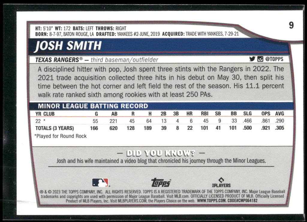 2023 Topps Big League #9 Josh Smith