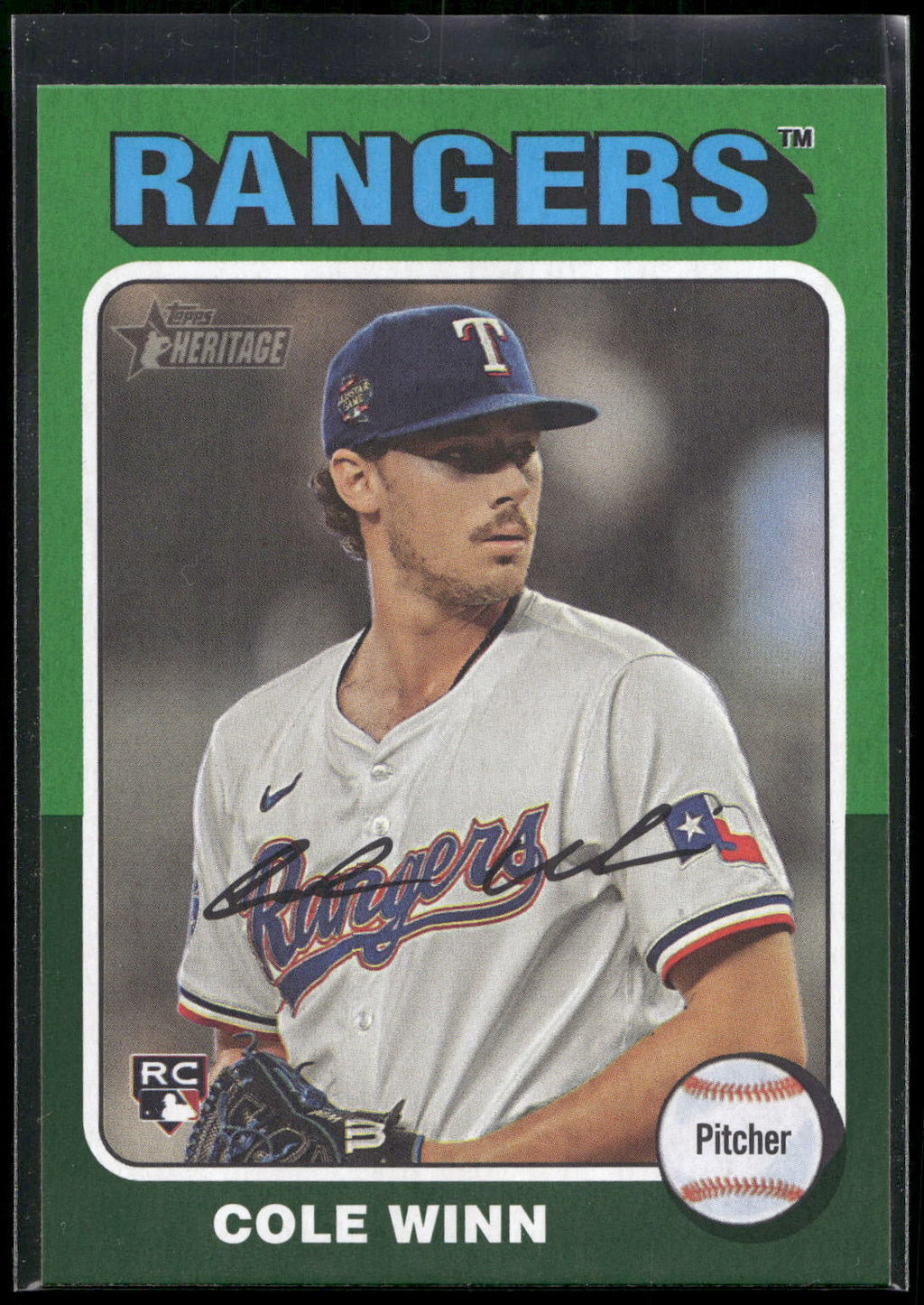 2024 Topps Heritage #652 Cole Winn Green Border