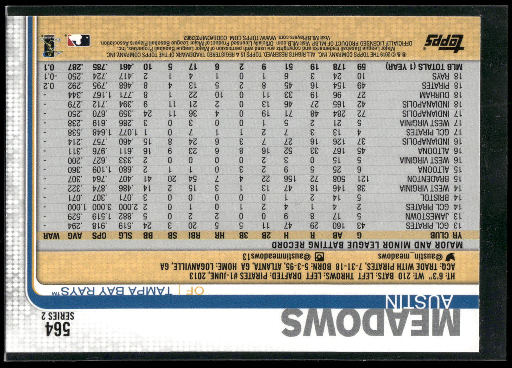 2019 Topps #564 Austin Meadows