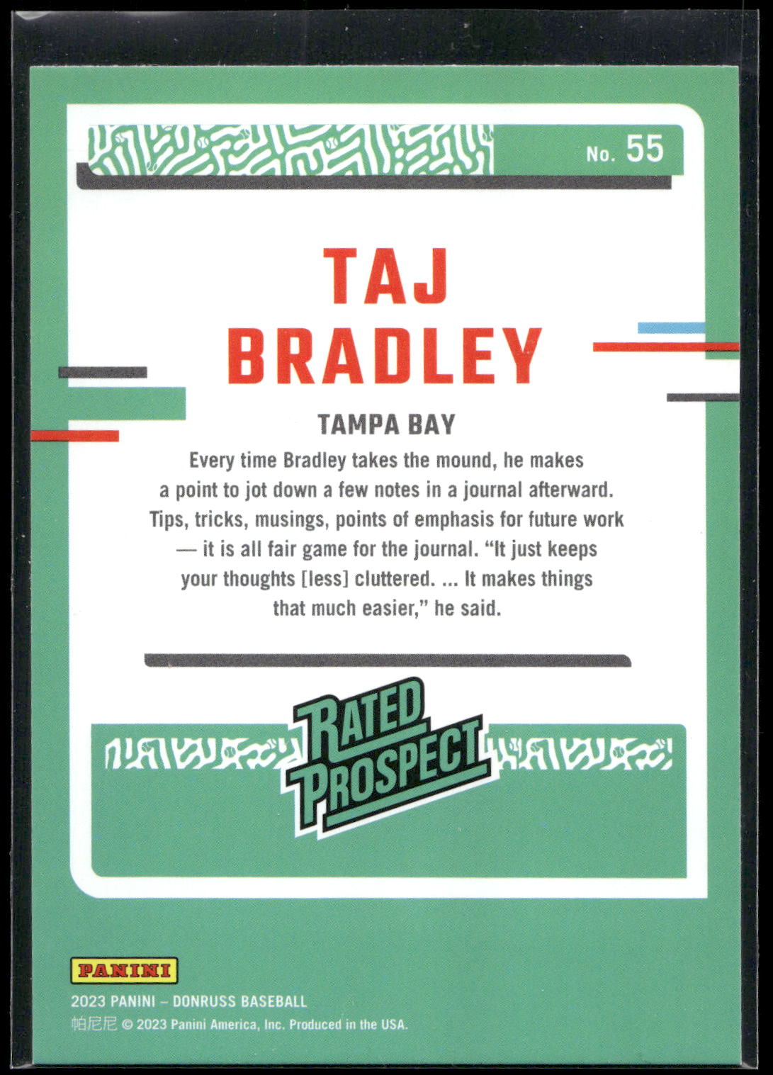2023 Donruss #55 Taj Bradley