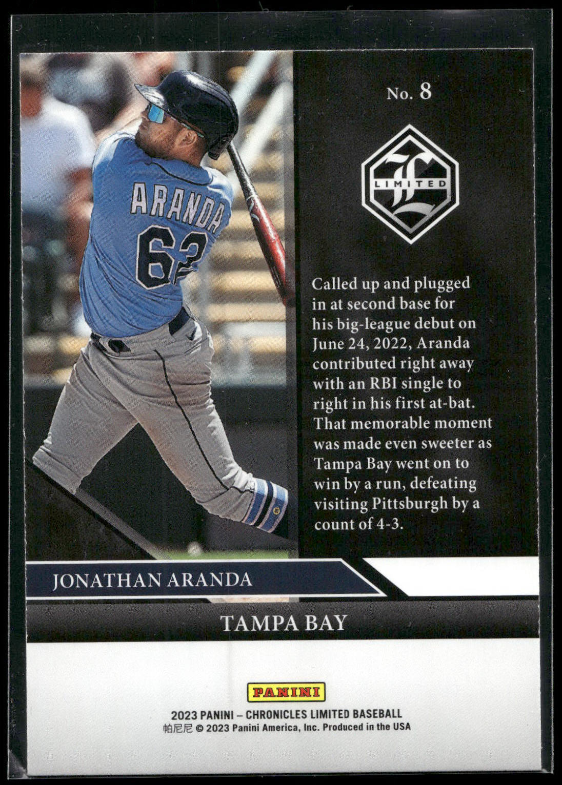 2023 Panini Chronicles - Limited #8 Jonathan Aranda
