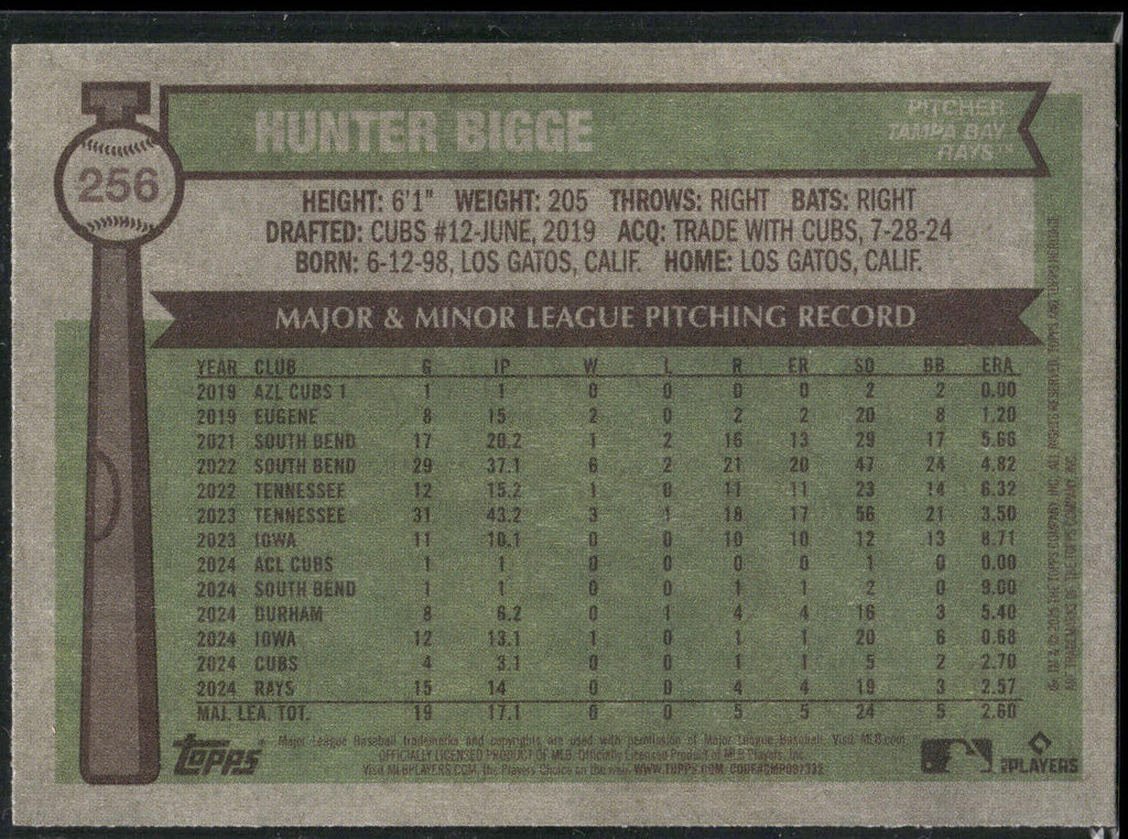 2025 Topps Heritage #256 Hunter Bigge
