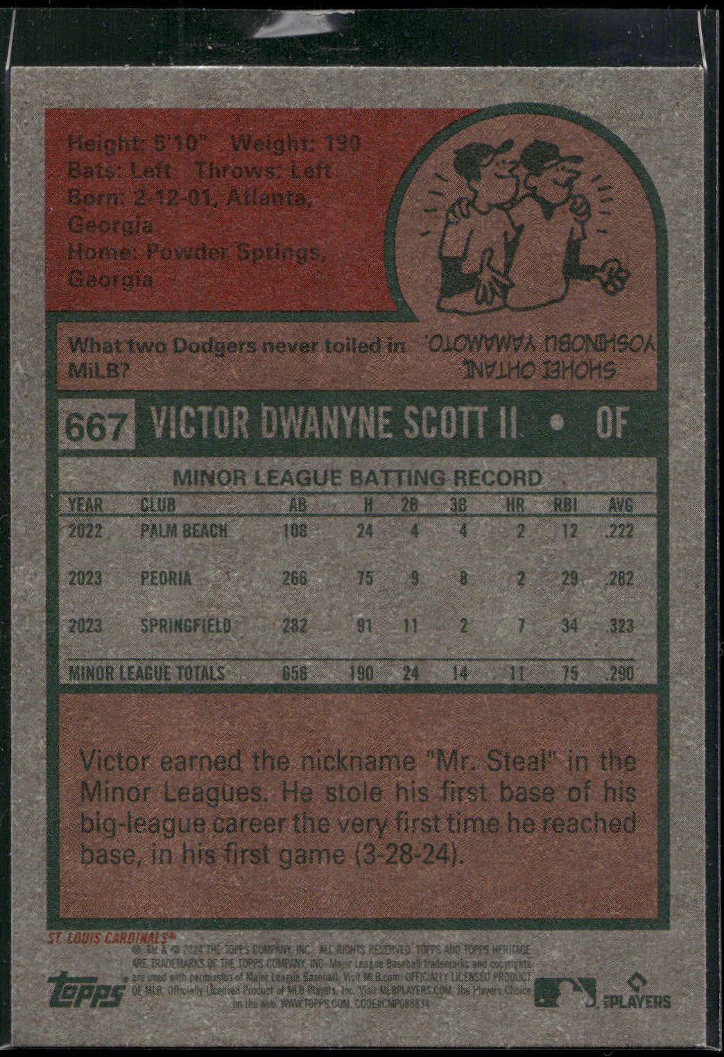 2024 Topps Heritage #667 Victor Scott II