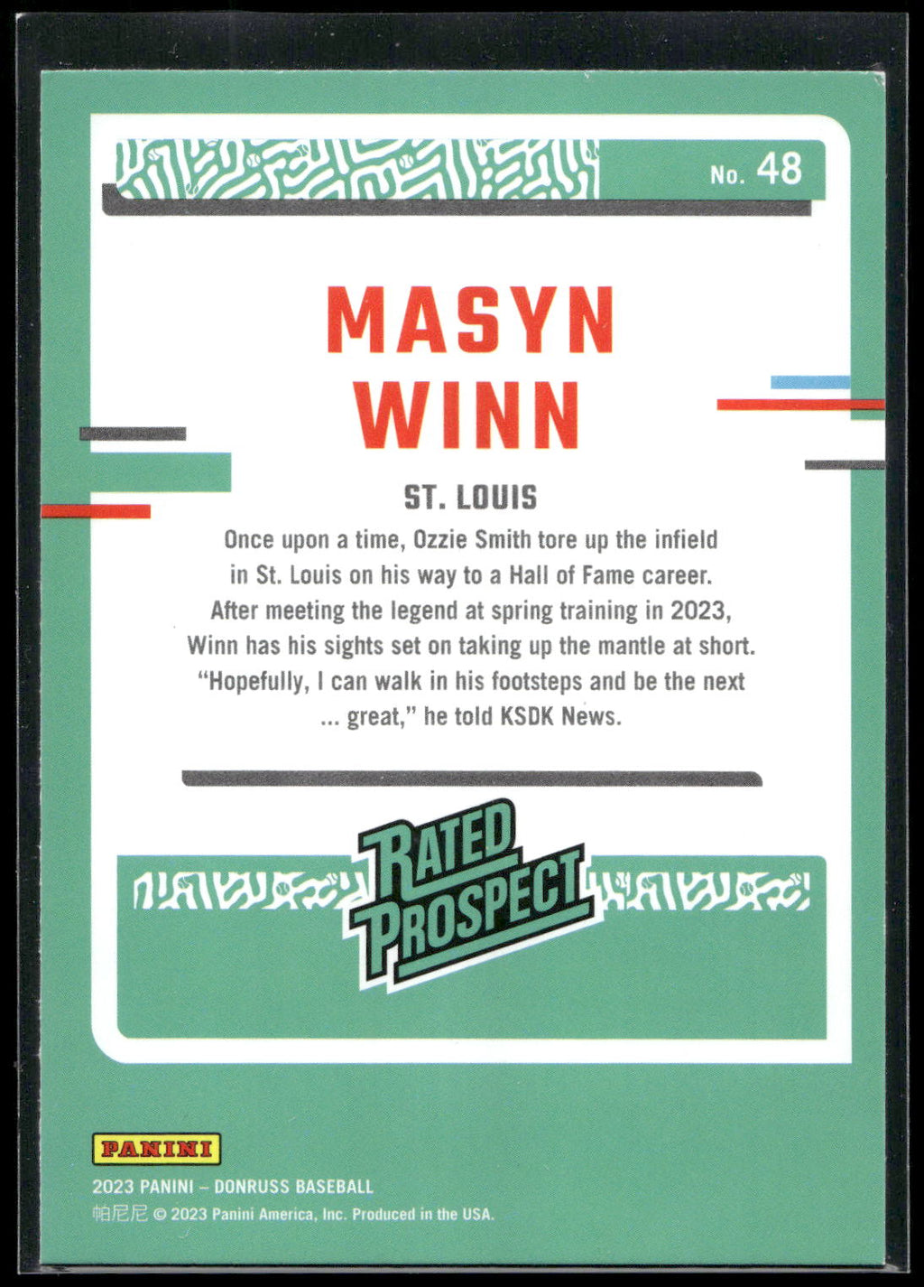2023 Donruss #48 Masyn Winn