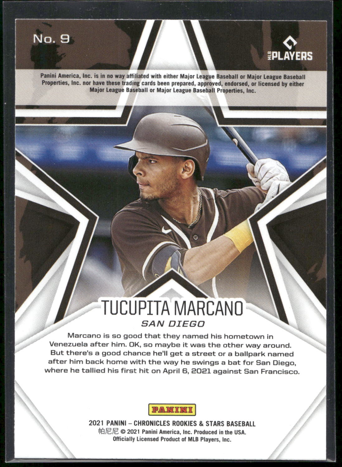 2021 Panini Chronicles #9 Tucupita Marcano Rookies & Stars