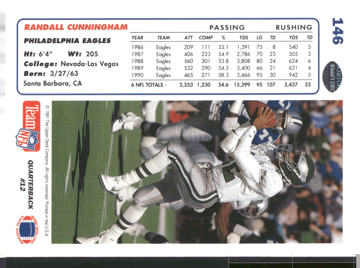 1991 Upper Deck #146 Randall Cunningham
