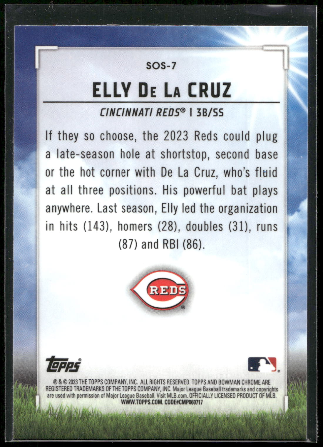 2023 Bowman #SOS-7 Elly De La Cruz Sights on September