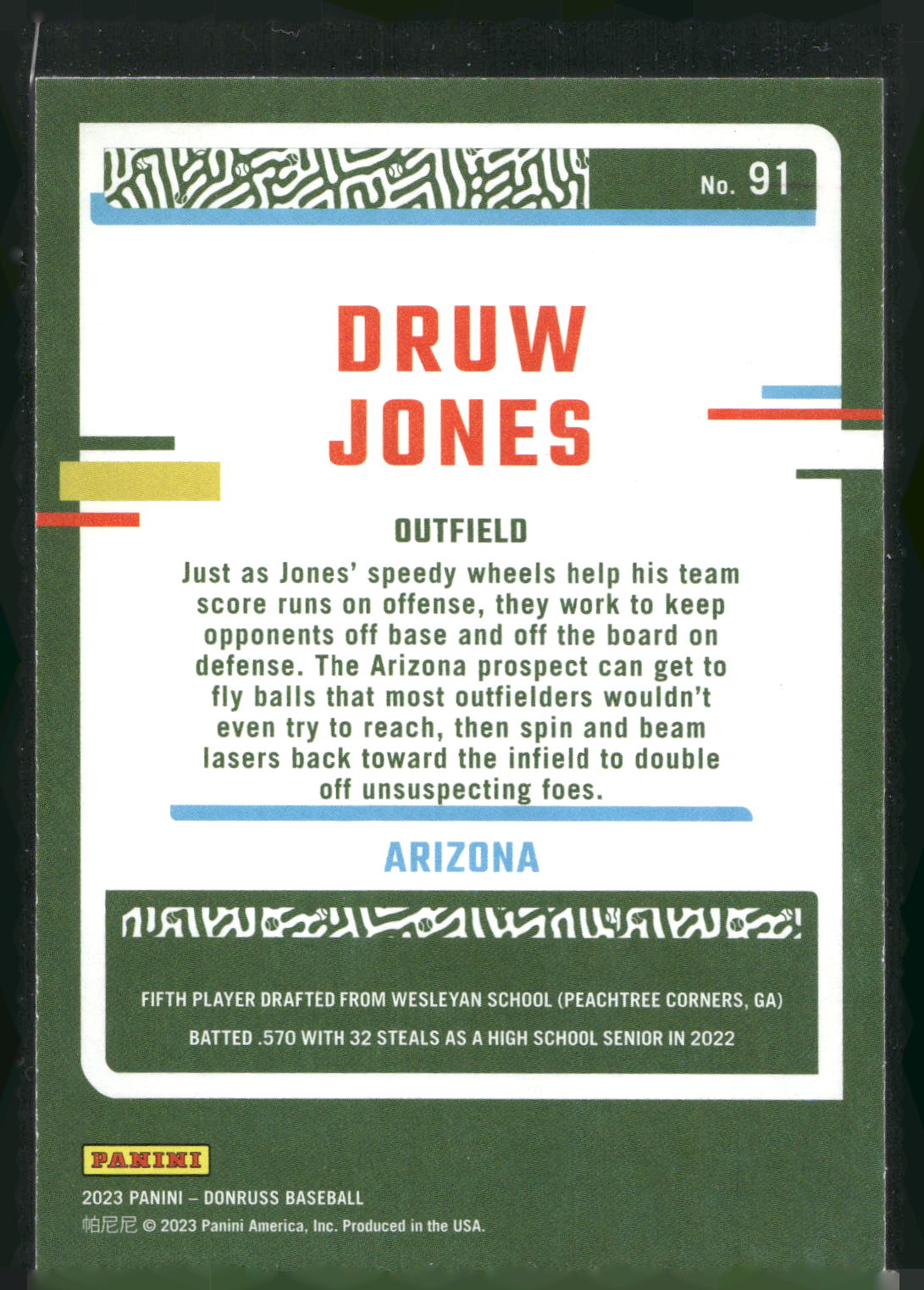 2023 Donruss #91 Druw Jones