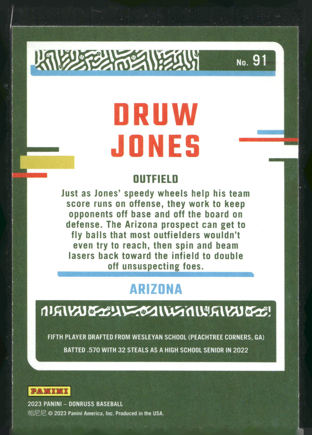 2023 Donruss #91 Druw Jones