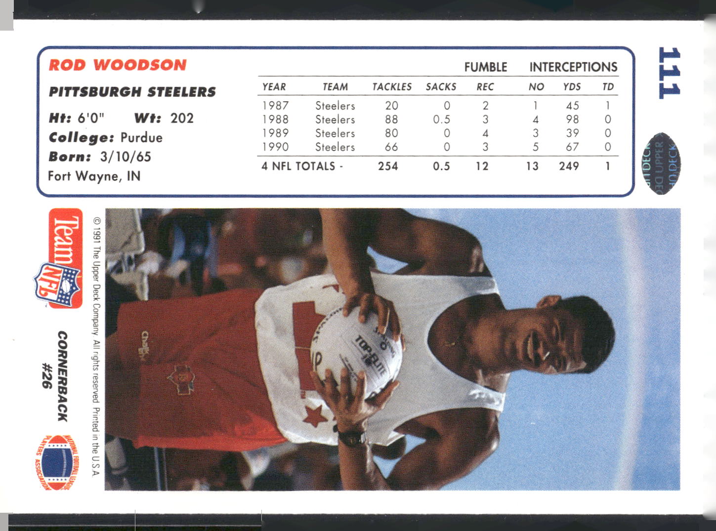 1991 Upper Deck #111 Rod Woodson