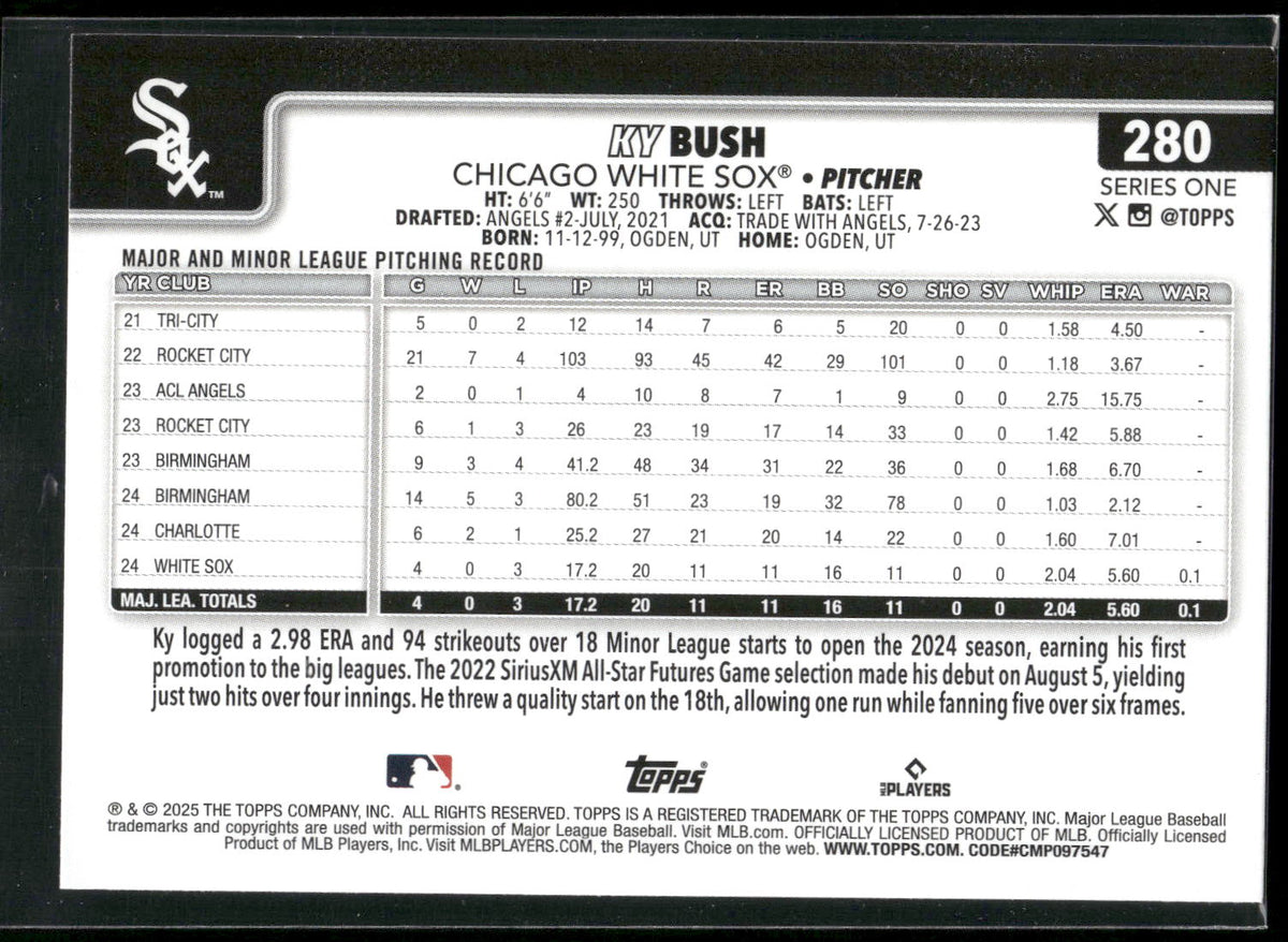 2025 Topps #280 Ky Bush