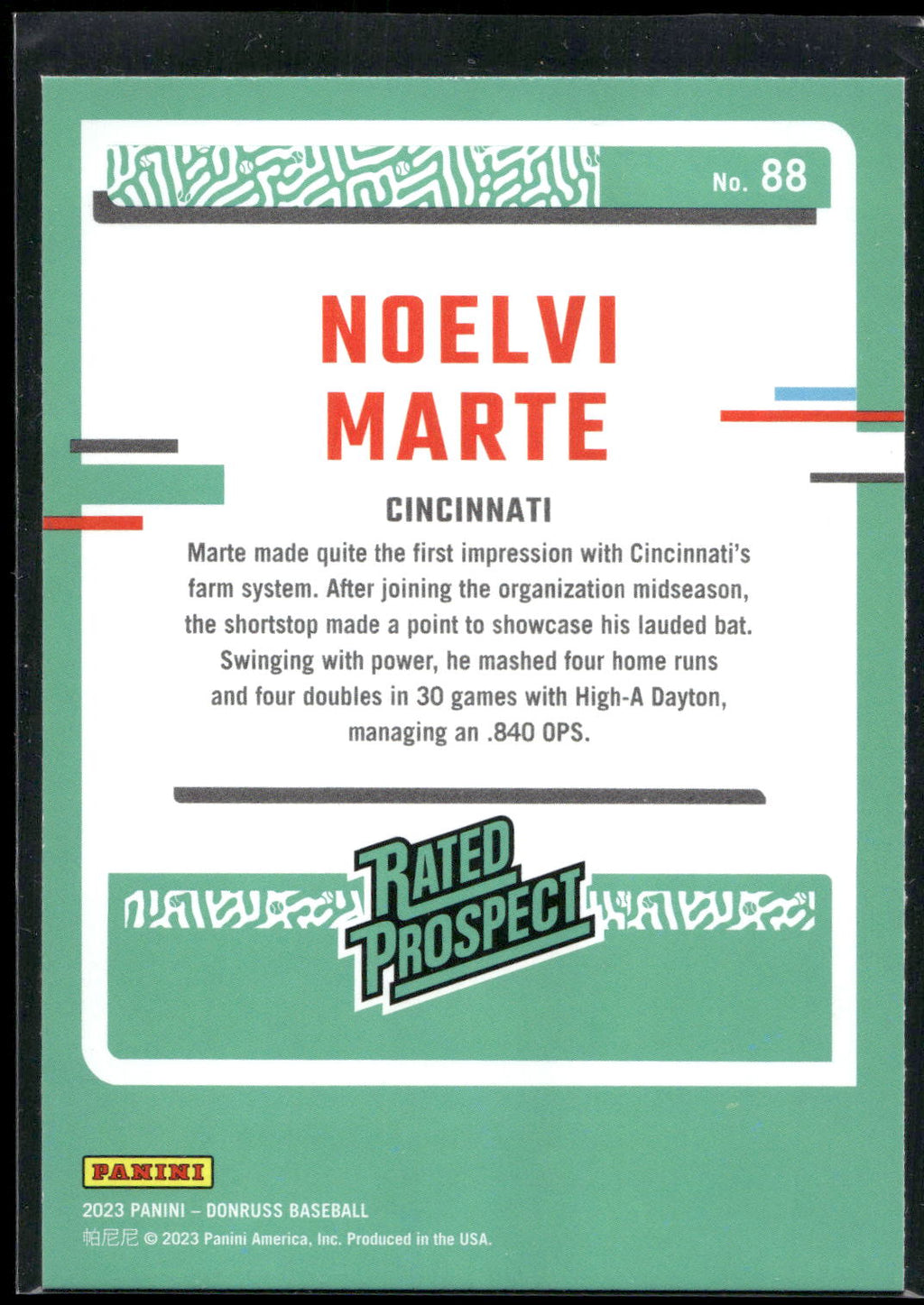 2023 Donruss #88 Noelvi Marte