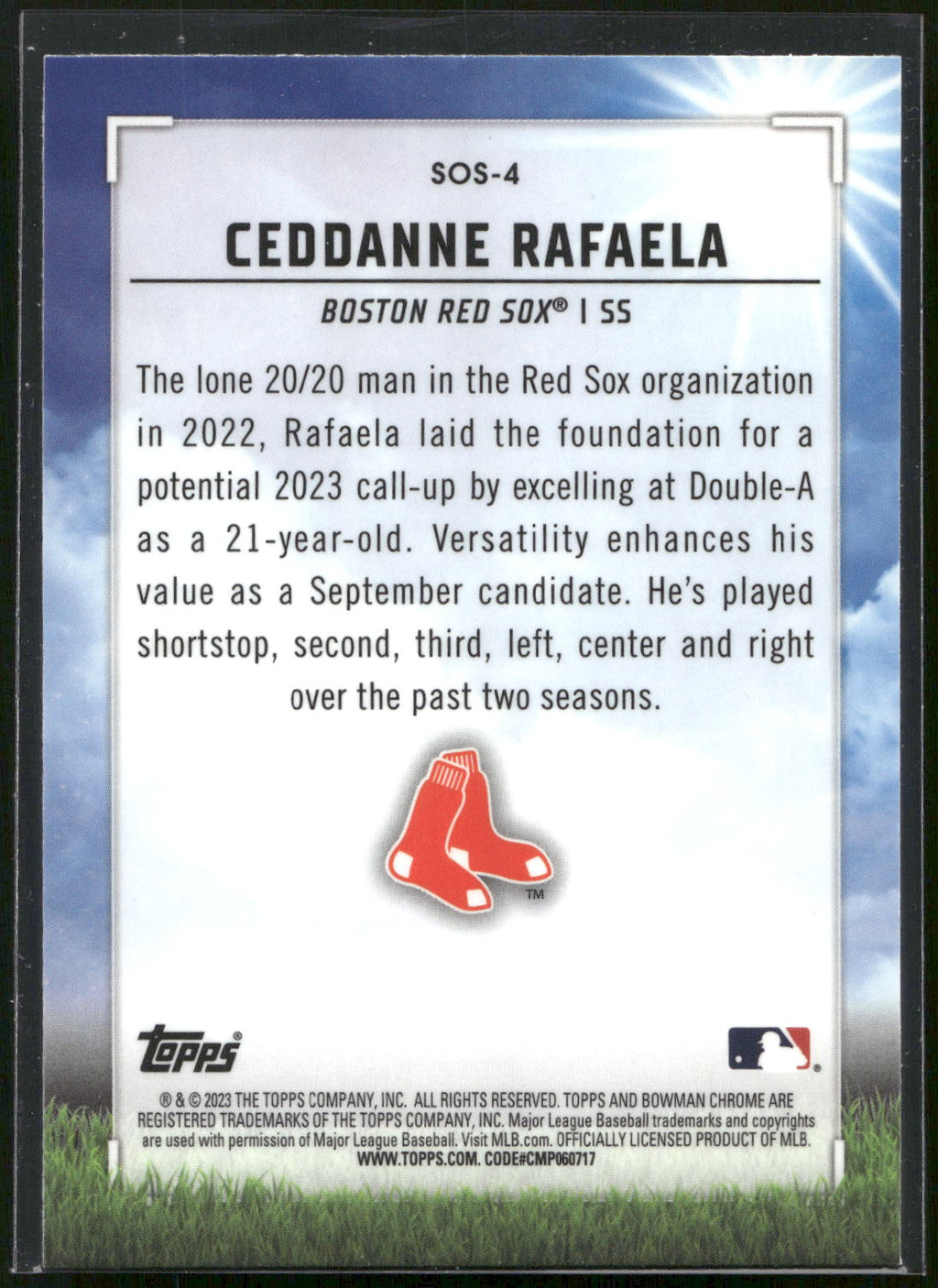 2023 Bowman #SOS-4 Ceddanne Rafaela Sights on September