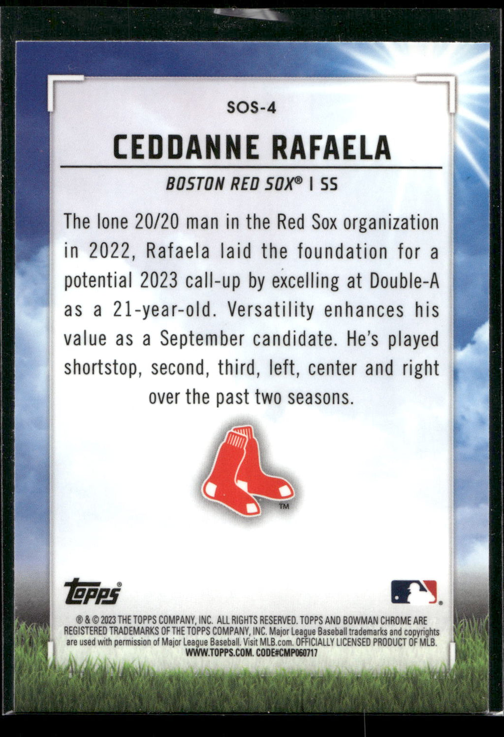 2023 Bowman #SOS-4 Ceddanne Rafaela Sights on September