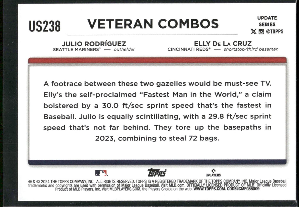 2024 Topps Update #US238 "J-Rod", Elly Impress (Elly De La Cruz / Rodríguez)