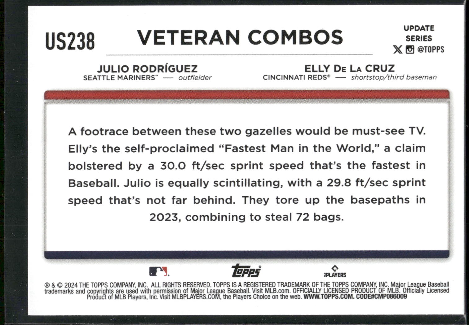 2024 Topps Update #US238 "J-Rod", Elly Impress (Elly De La Cruz / Rodríguez)