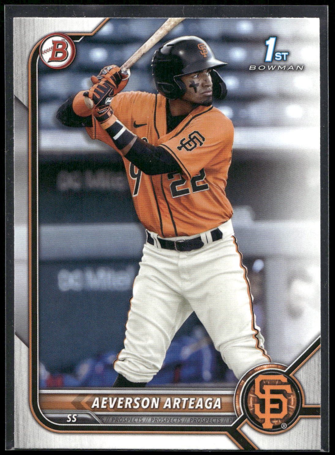 2022 Bowman #BP-82 Aeverson Arteaga Prospects