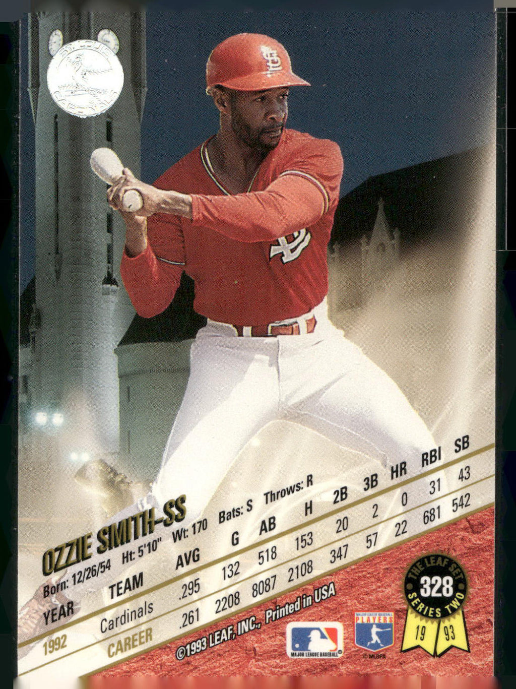 1993 Leaf #328 Ozzie Smith