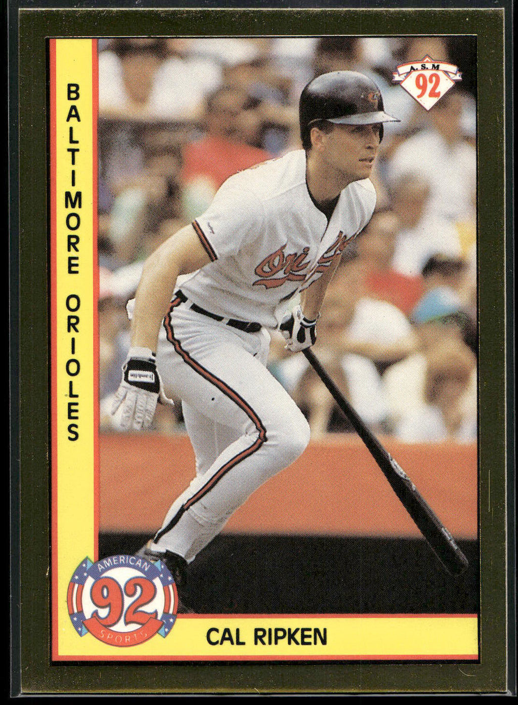1992 American Sports Monthly Gold Foil Border Cal Ripken Jr. Orioles RARE