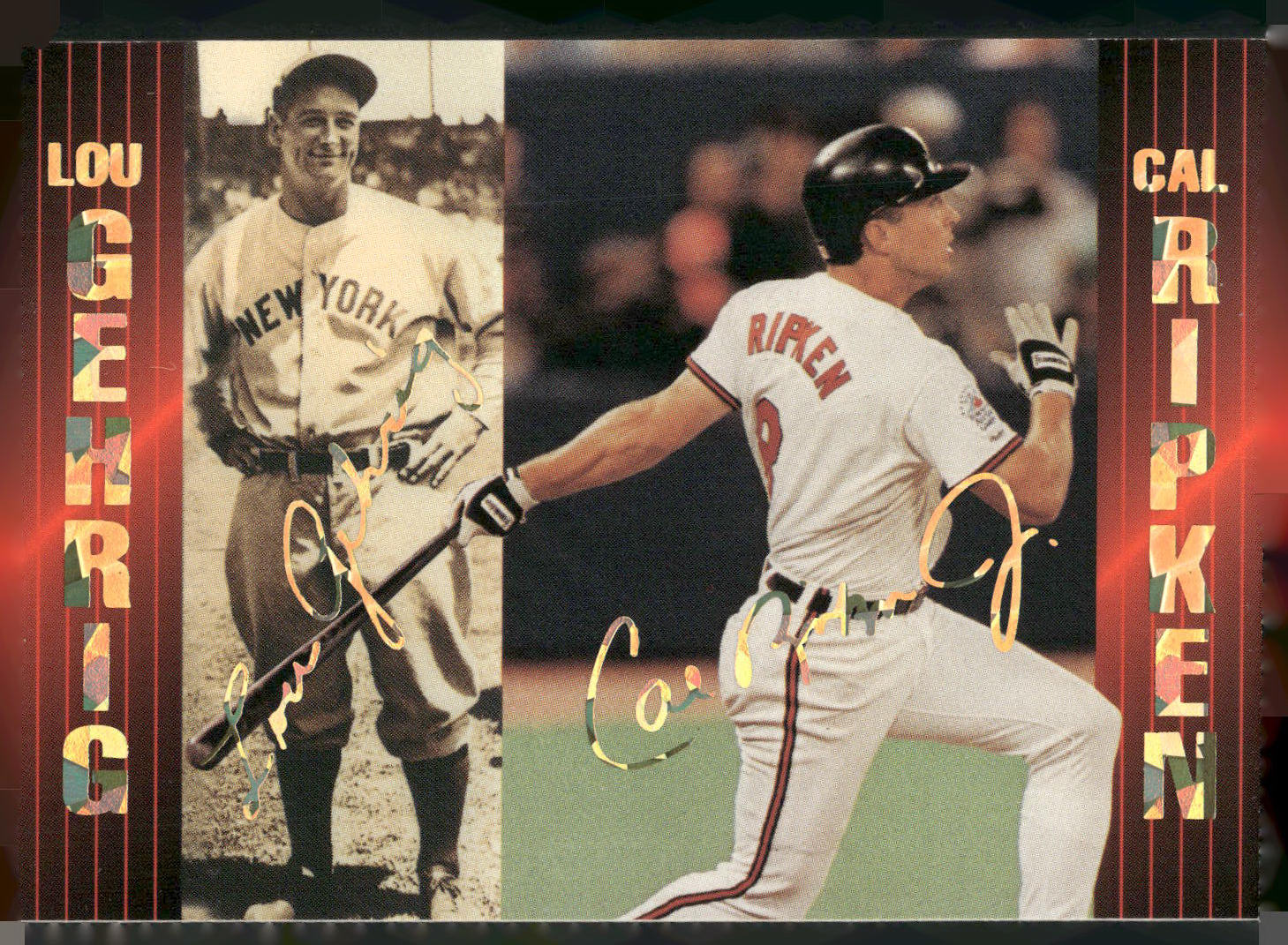 1993-95 Sports Stars USA (unlicensed) #125 Lou Gehrig / Cal Ripken Jr.