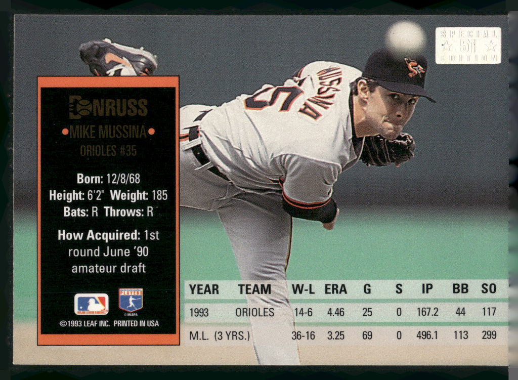 1994 Donruss #51 Mike Mussina Special Edition