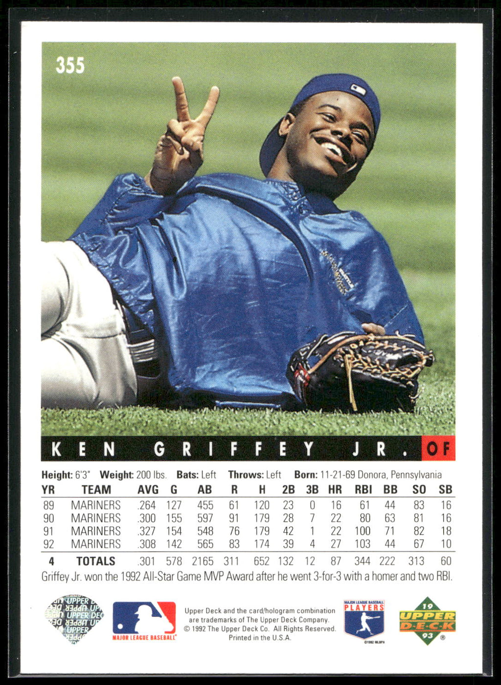 1993 Upper Deck #355 Ken Griffey Jr.