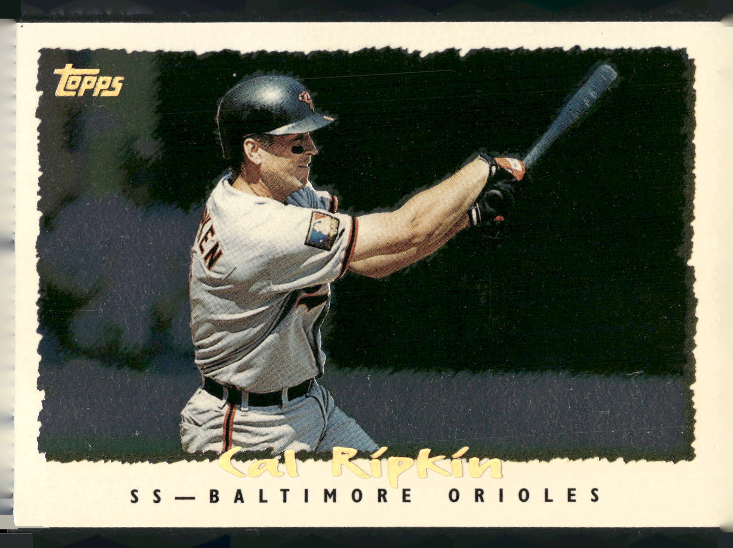 1995 Topps #360 Cal Ripken CyberStats (Spectralight)