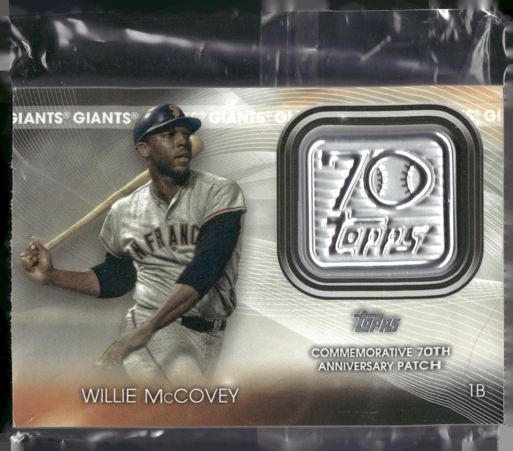 2021 Topps #T70P-WM Willie McCovey 70th Anniversary Logo Patch (Series 2)